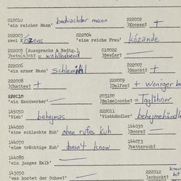 Western questionnaire, answ...