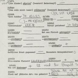Western questionnaire, answ...