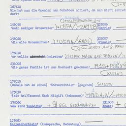 Western questionnaire, answ...