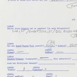 Western questionnaire, answ...