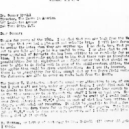 Letter from Ralph J. Bunche...