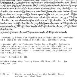 Announcements, 2004-11-05. ...