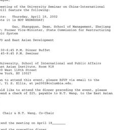 Announcements, 2002-04-18. ...