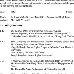 Schedules, Southeast Asia i...