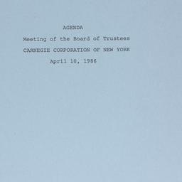 Meeting of the Board of Tru...