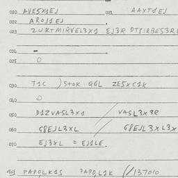Eastern questionnaire, answ...