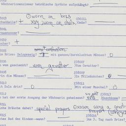 Western questionnaire, answ...