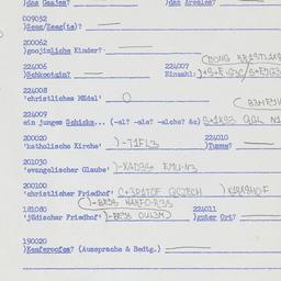 Western questionnaire, answ...