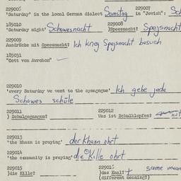 Western questionnaire, answ...