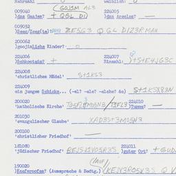 Western questionnaire, answ...