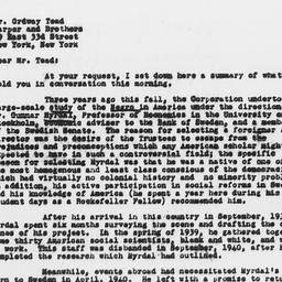 Letter from Charles Dollard...