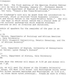 Announcements, 2005-01-27. ...