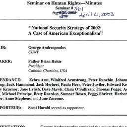 Minutes, 2003-04-21. Human ...