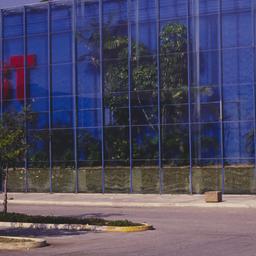 Exterior view, detail of fa...