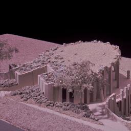 Model, garden pavilion, aer...