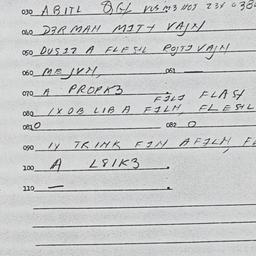 Eastern questionnaire, answ...