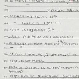 Eastern questionnaire, answ...
