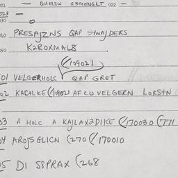 Eastern questionnaire, answ...