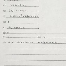 Eastern questionnaire, answ...