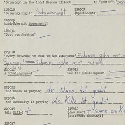 Western questionnaire, answ...
