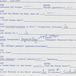 Western questionnaire, answ...