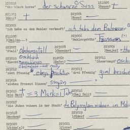 Western questionnaire, answ...