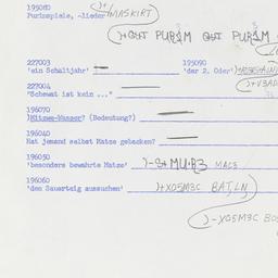 Western questionnaire, answ...