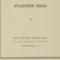 Standish Hall, 4106 Fitting...