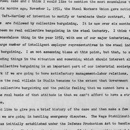 Minutes, 1952-05-14. Labor,...