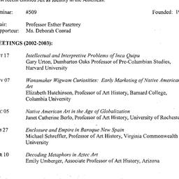 Schedules, Art of Africa, O...