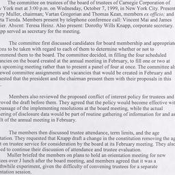 Committee on Trustee Meetings