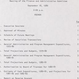 Meeting of the Finance and ...