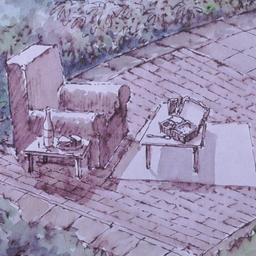 Perspective drawing, chair,...