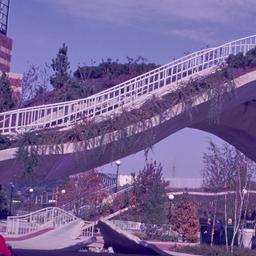 Landscaped bridges.