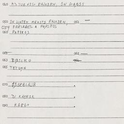 Eastern questionnaire, answ...