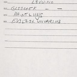 Eastern questionnaire, answ...