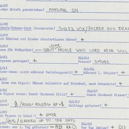 Western questionnaire, answ...