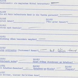 Western questionnaire, answ...