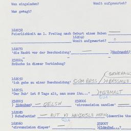 Western questionnaire, answ...