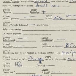 Western questionnaire, answ...