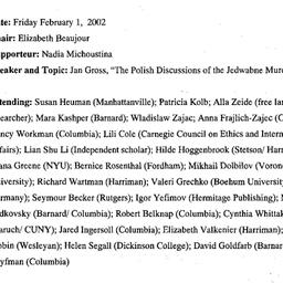 Minutes, 2002-02-01. Slavic...