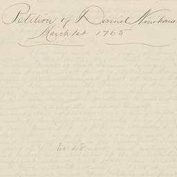 Petition of Daniel Nimham t...