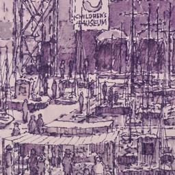 Perspective drawing, harbor...