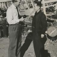 CBC reporter interviewing a...