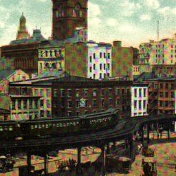 Elevated Railroad, New York.
