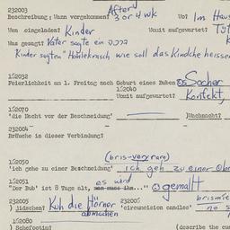 Western questionnaire, answ...