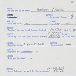 Western questionnaire, answ...
