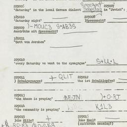 Western questionnaire, answ...