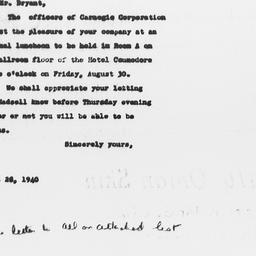 Letter from Carnegie Corpor...
