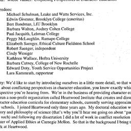 Minutes, 2001-05-01. Ethics...